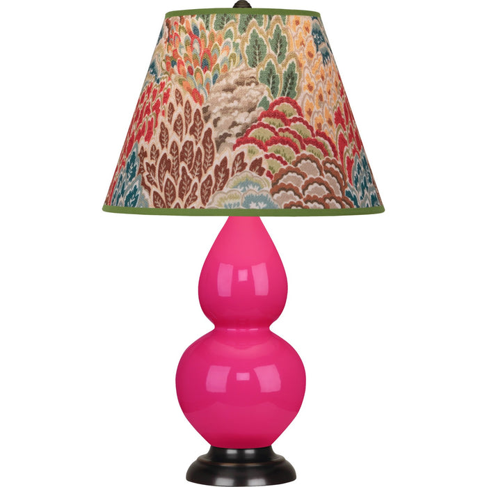 Robert Abbey RZ11F One Light Accent Lamp, Razzle Rose Glazed Ceramic w/Deep Patina Bronzeed