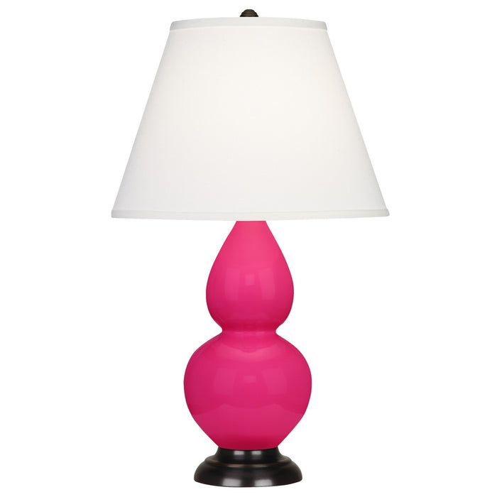 Robert Abbey RZ11X One Light Accent Lamp, Razzle Rose Glazed Ceramic w/Deep Patina Bronzeed