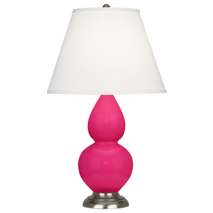 Robert Abbey RZ12X One Light Accent Lamp, Razzle Rose Glazed Ceramic w/Antique Silvered