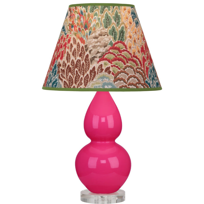 Robert Abbey RZ13F One Light Accent Lamp, Razzle Rose Glazed Ceramic w/Lucite