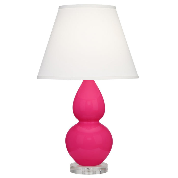 Robert Abbey RZ13X One Light Accent Lamp, Razzle Rose Glazed Ceramic w/Lucite
