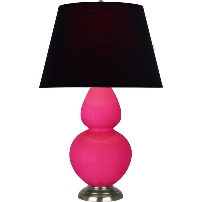 Robert Abbey RZ22K One Light Table Lamp, Razzle Rose Glazed Ceramic w/Antique Silvered