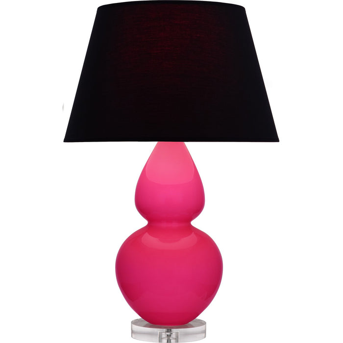 Robert Abbey RZ23K One Light Table Lamp, Razzle Rose Glazed Ceramic w/Lucite