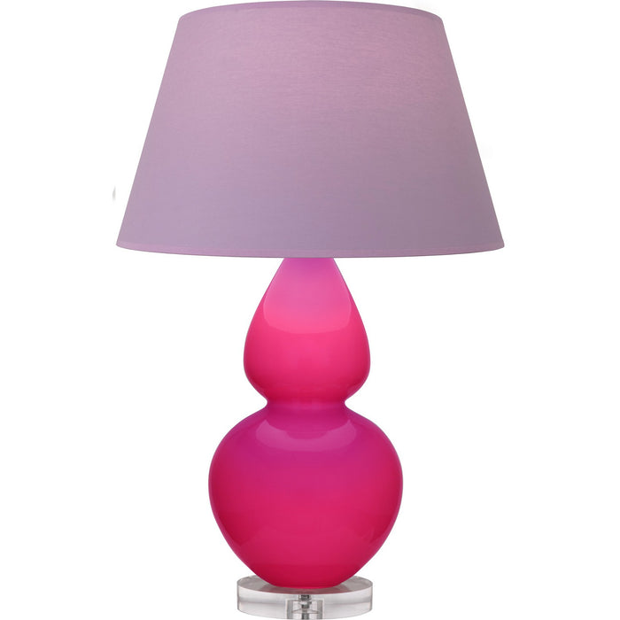 Robert Abbey RZ23L One Light Table Lamp, Razzle Rose Glazed Ceramic w/Lucite