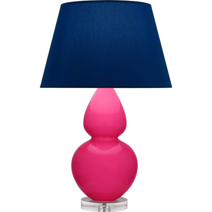 Robert Abbey RZ23N One Light Table Lamp, Razzle Rose Glazed Ceramic w/Lucite