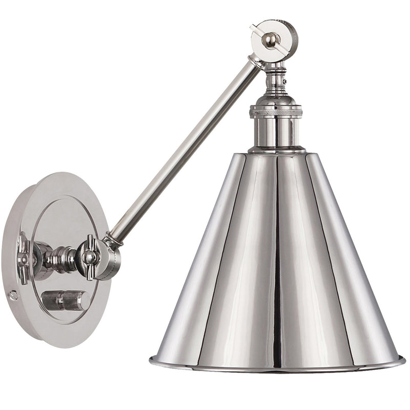 Robert Abbey S2417 One Light Wall Sconce, Polished Nickel