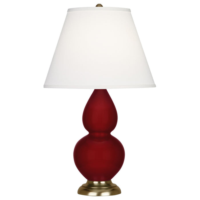 Robert Abbey SA10X One Light Accent Lamp, Sangria Glazed Ceramic w/Antique Natural Brassed
