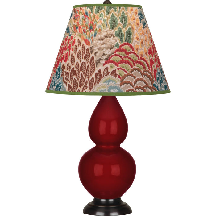 Robert Abbey SA11F One Light Accent Lamp, Sangria Glazed Ceramic w/Deep Patina Bronzeed