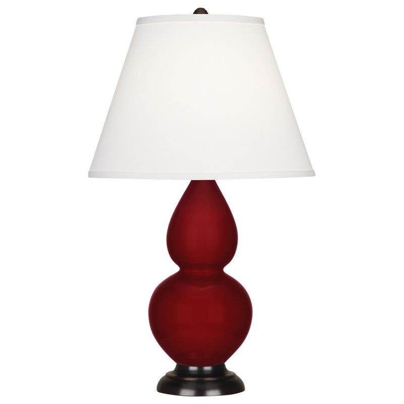 Robert Abbey SA11X One Light Accent Lamp, Sangria Glazed Ceramic w/Deep Patina Bronzeed