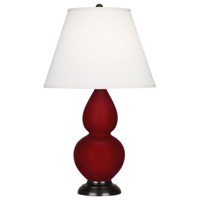 Robert Abbey SA11X One Light Accent Lamp, Sangria Glazed Ceramic w/Deep Patina Bronzeed