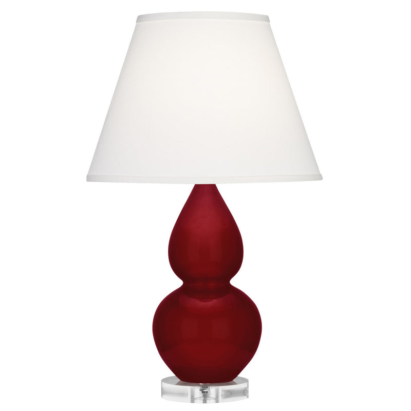 Robert Abbey SA13X One Light Accent Lamp, Sangria Glazed Ceramic w/Lucite