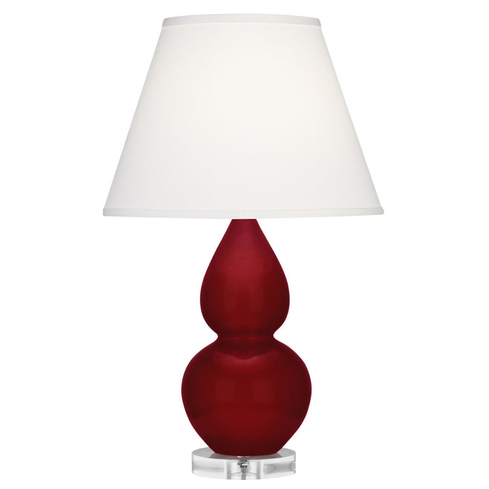 Robert Abbey SA13X One Light Accent Lamp, Sangria Glazed Ceramic w/Lucite