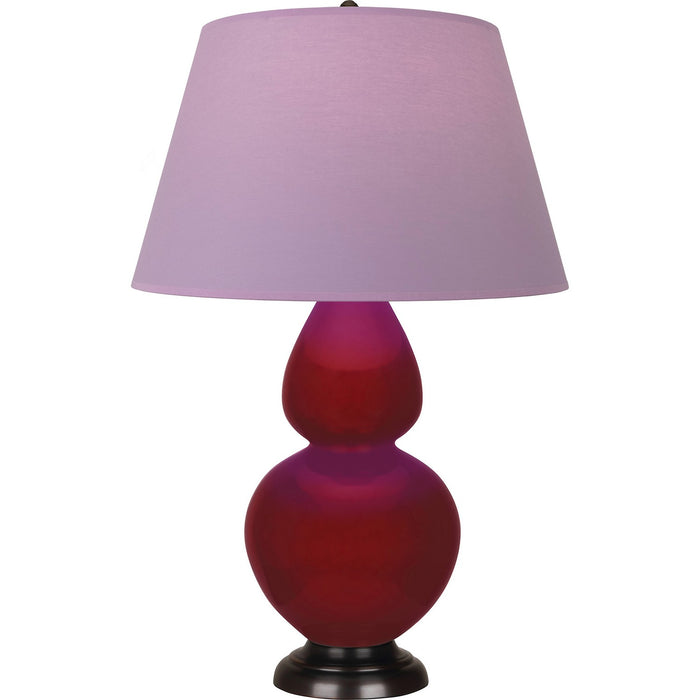 Robert Abbey SA21L One Light Table Lamp, Sangria Glazed Ceramic w/Deep Patina Bronzeed
