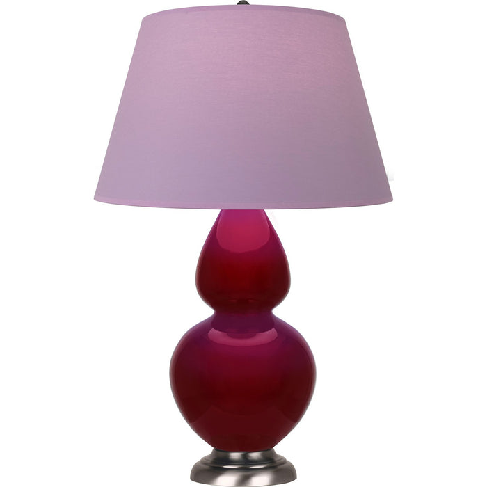 Robert Abbey SA22L One Light Table Lamp, Sangria Glazed Ceramic w/Antique Silvered