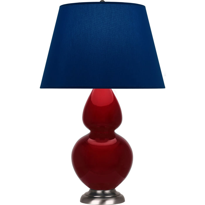 Robert Abbey SA22N One Light Table Lamp, Sangria Glazed Ceramic w/Antique Silvered