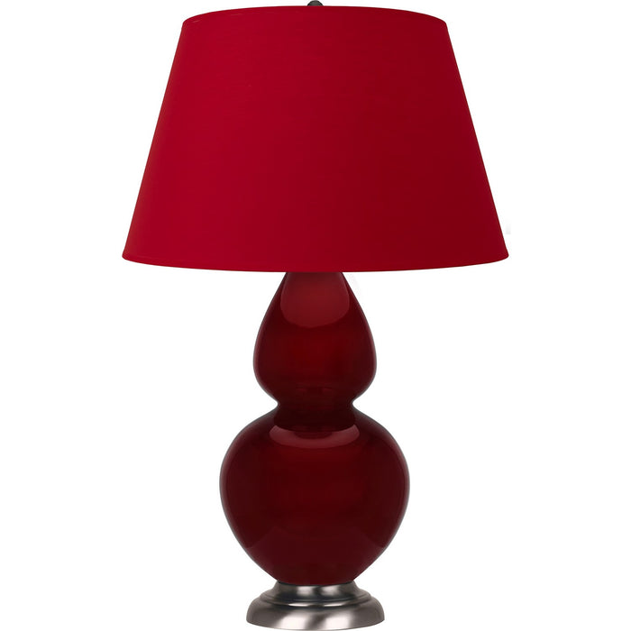 Robert Abbey SA22R One Light Table Lamp, Sangria Glazed Ceramic w/Antique Silvered