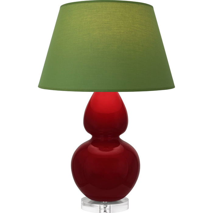 Robert Abbey SA23G One Light Table Lamp, Sangria Glazed Ceramic w/Lucite