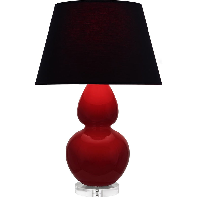Robert Abbey SA23K One Light Table Lamp, Sangria Glazed Ceramic w/Lucite