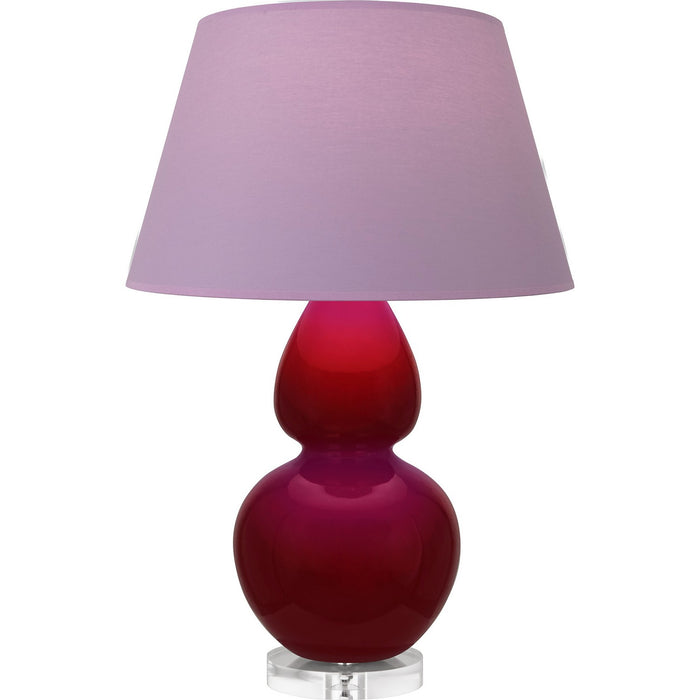 Robert Abbey SA23L One Light Table Lamp, Sangria Glazed Ceramic w/Lucite