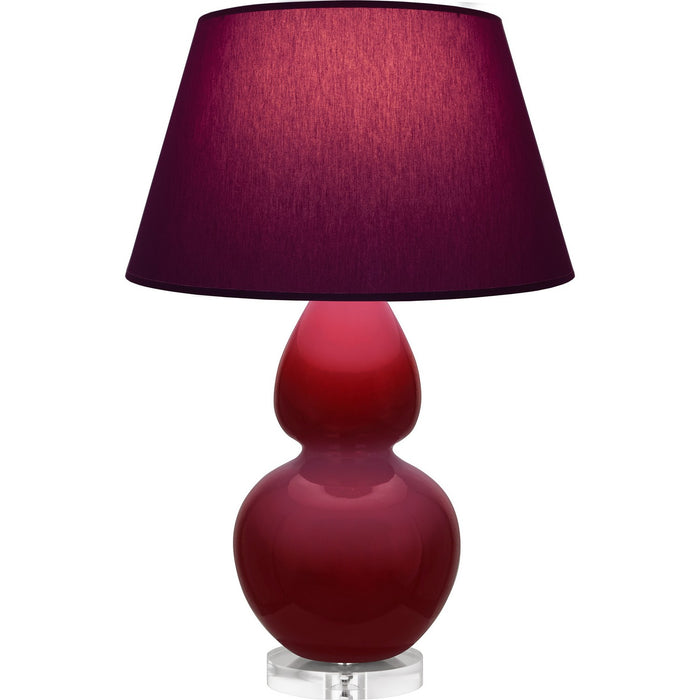 Robert Abbey SA23P One Light Table Lamp, Sangria Glazed Ceramic w/Lucite