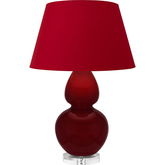Robert Abbey SA23R One Light Table Lamp, Sangria Glazed Ceramic w/Lucite