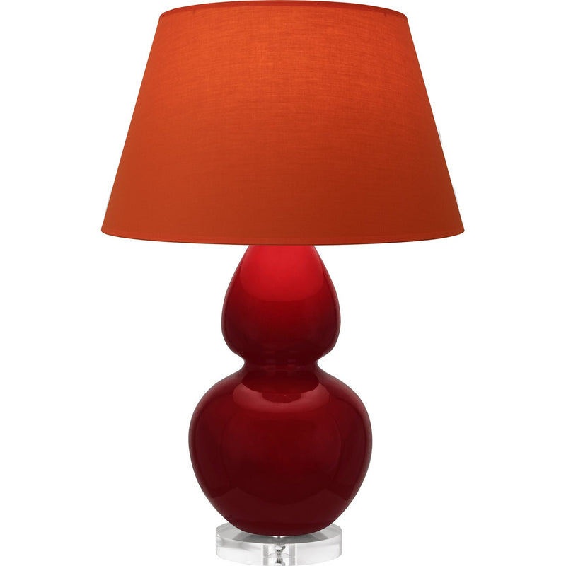 Robert Abbey SA23T One Light Table Lamp, Sangria Glazed Ceramic w/Lucite