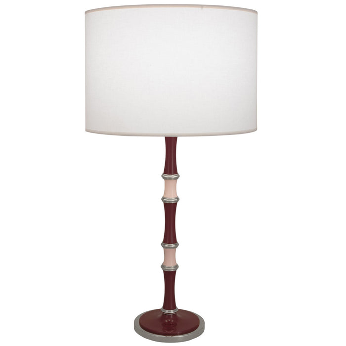 Robert Abbey SM72RW One Light Table Lamp, Sugar Plum/Rose Water w/Polished Nickel