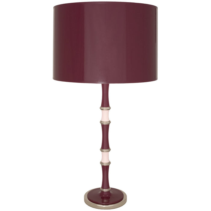 Robert Abbey SM72RWX One Light Table Lamp, Sugar Plum/Rose Water w/Polished Nickel