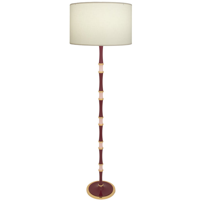 Robert Abbey SM73RW One Light Floor Lamp, Sugar Plum/Rose Water w/Modern Brass