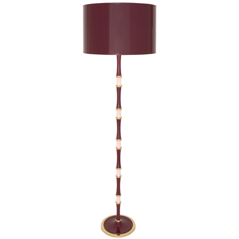 Robert Abbey SM73RWX One Light Floor Lamp, Sugar Plum/Rose Water w/Modern Brass