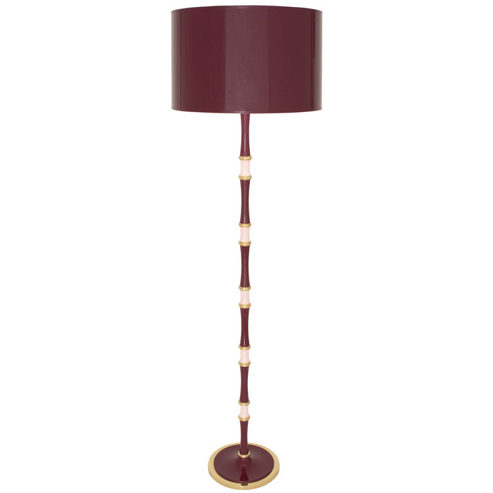 Robert Abbey SM73RWX One Light Floor Lamp, Sugar Plum/Rose Water w/Modern Brass