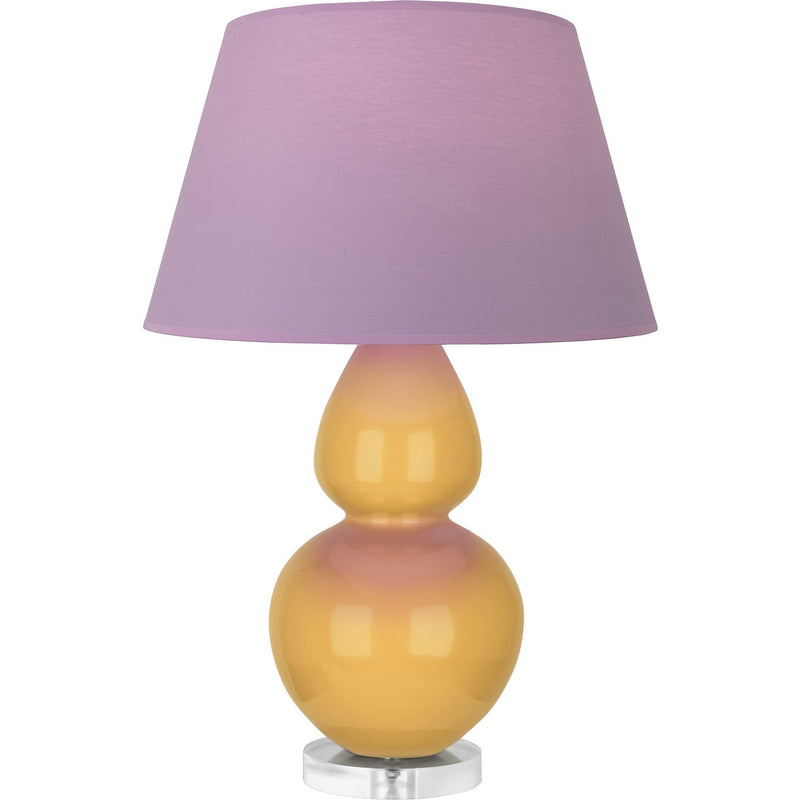 Robert Abbey SU23L One Light Table Lamp, Sunset Glazed Ceramic w/Lucite