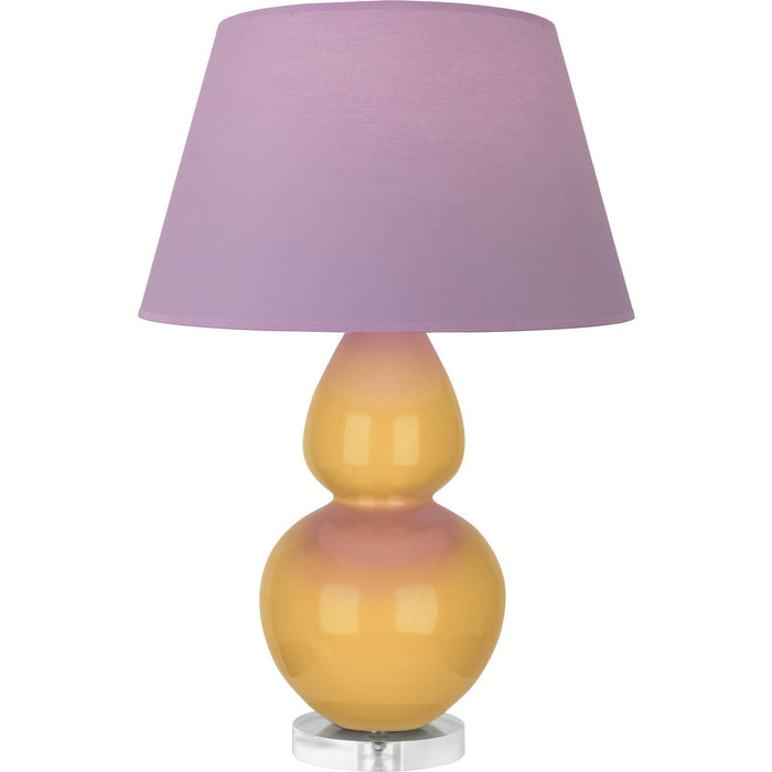 Robert Abbey SU23L One Light Table Lamp, Sunset Glazed Ceramic w/Lucite