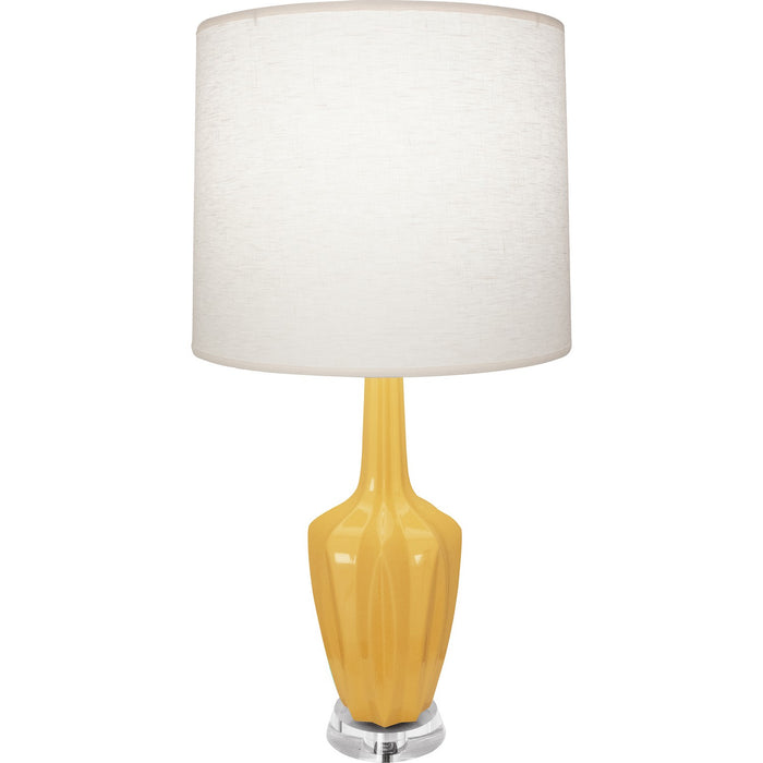 Robert Abbey SU35 One Light Accent Lamp, Sunset Glazed Ceramic w/Polished Nickel/a Lucite
