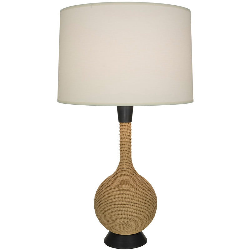 Robert Abbey Z477 One Light Table Lamp, Natural Rope w/Deep Patina Bronze