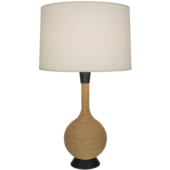 Robert Abbey Z477 One Light Table Lamp, Natural Rope w/Deep Patina Bronze