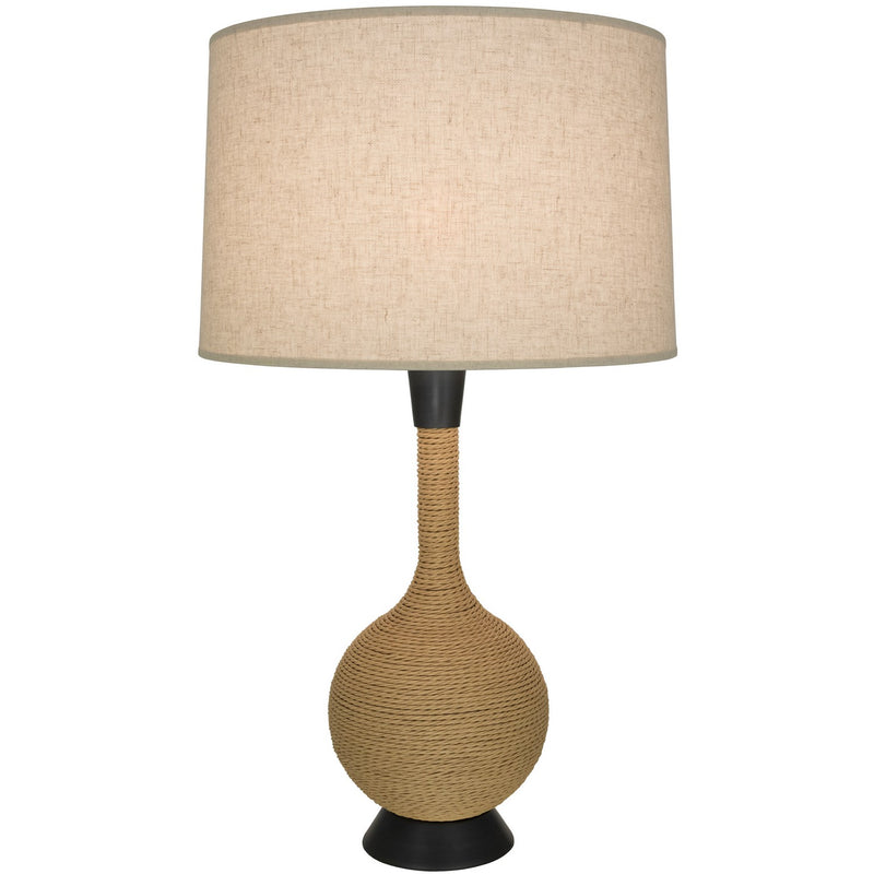 Robert Abbey Z477X One Light Table Lamp, Natural Rope w/Deep Patina Bronze