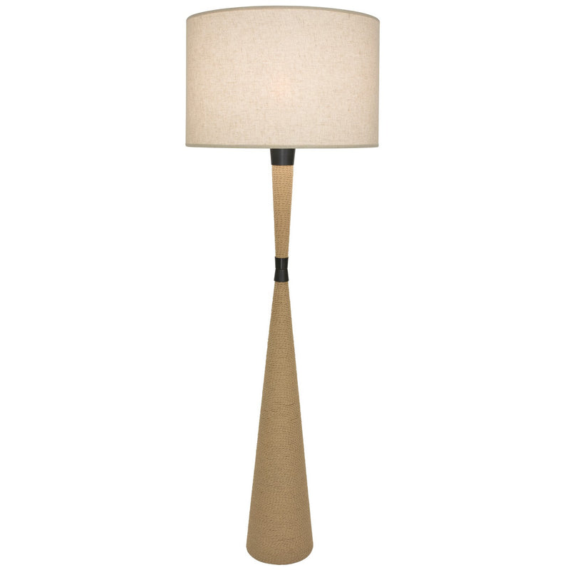 Robert Abbey Z478X One Light Floor Lamp, Natural Rope w/Deep Patina Bronze