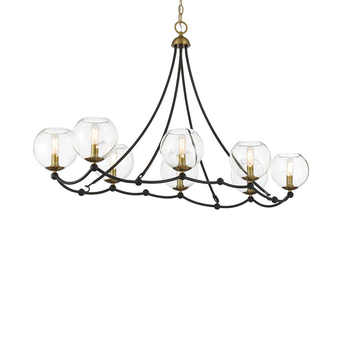 Minka-Lavery 5068-726 Eight Light Island Pendant, Coal And Soft Brass
