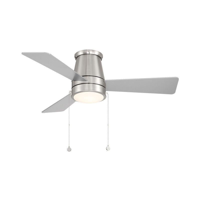 W.A.C. Lighting F-107L-BN LED Flush Mount Ceiling Fan, Brushed Nickel