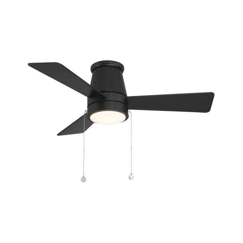 W.A.C. Lighting F-107L-MB LED Flush Mount Ceiling Fan, Matte Black