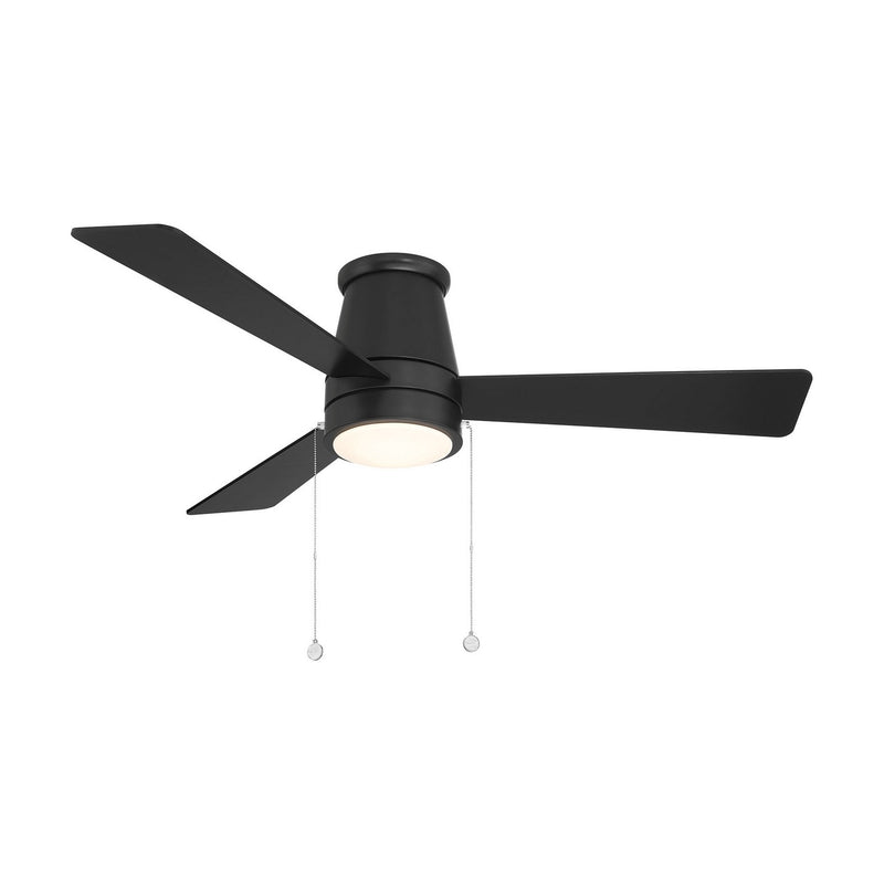 W.A.C. Lighting F-108L-MB LED Flush Mount Ceiling Fan, Matte Black