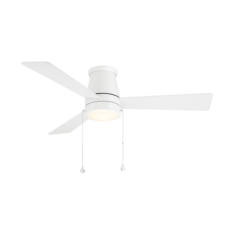 W.A.C. Lighting F-108L-MW LED Flush Mount Ceiling Fan, Matte White