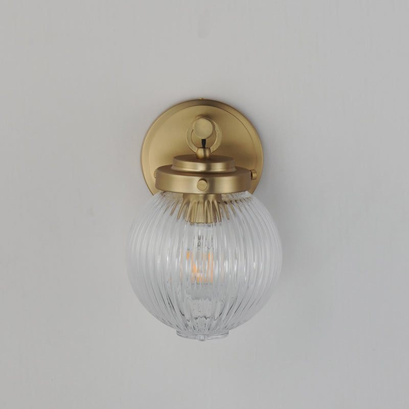 Maxim 15191CRSBR One Light Wall Sconce, Satin Brass