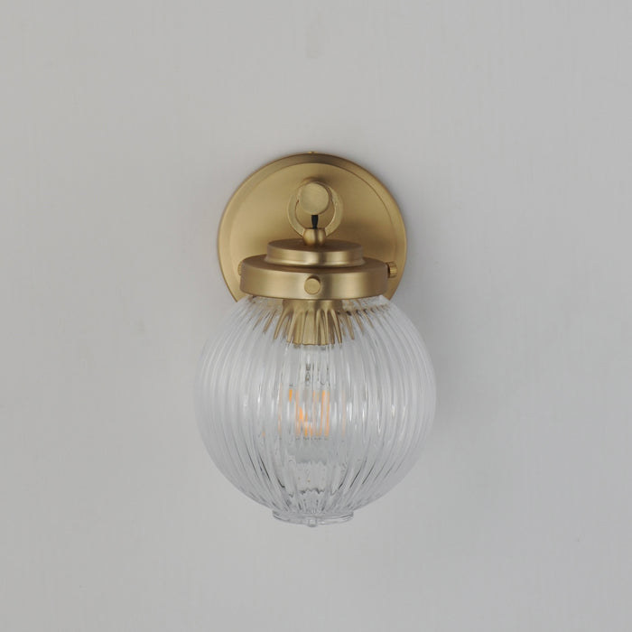 Maxim 15191CRSBR One Light Wall Sconce, Satin Brass