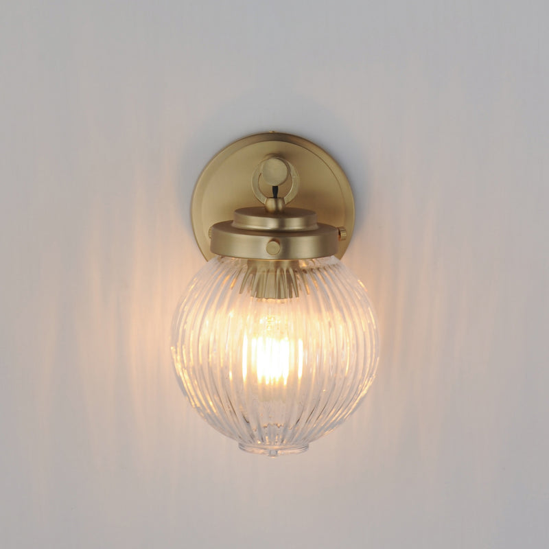 Maxim 15191CRSBR One Light Wall Sconce, Satin Brass