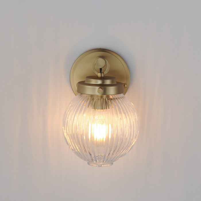 Maxim 15191CRSBR One Light Wall Sconce, Satin Brass