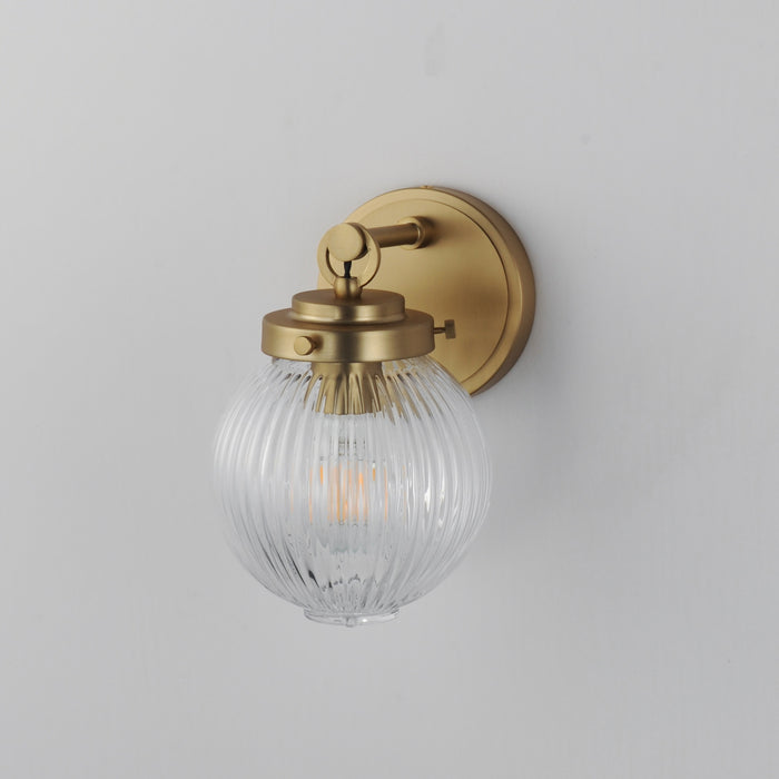 Maxim 15191CRSBR One Light Wall Sconce, Satin Brass