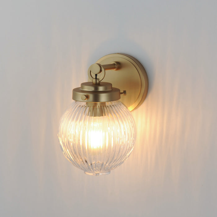 Maxim 15191CRSBR One Light Wall Sconce, Satin Brass