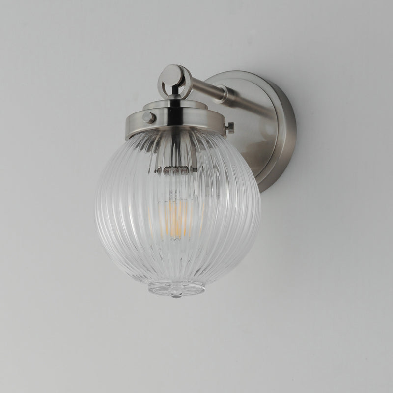 Maxim 15191CRSN One Light Wall Sconce, Satin Nickel